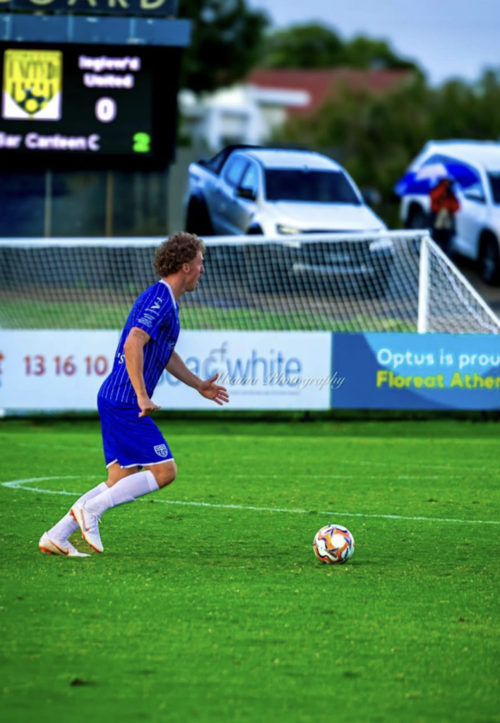 Linus Persson in action for Floreat Athena